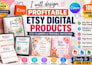 design profitable etsy digital products, etsy planners and printable invitations